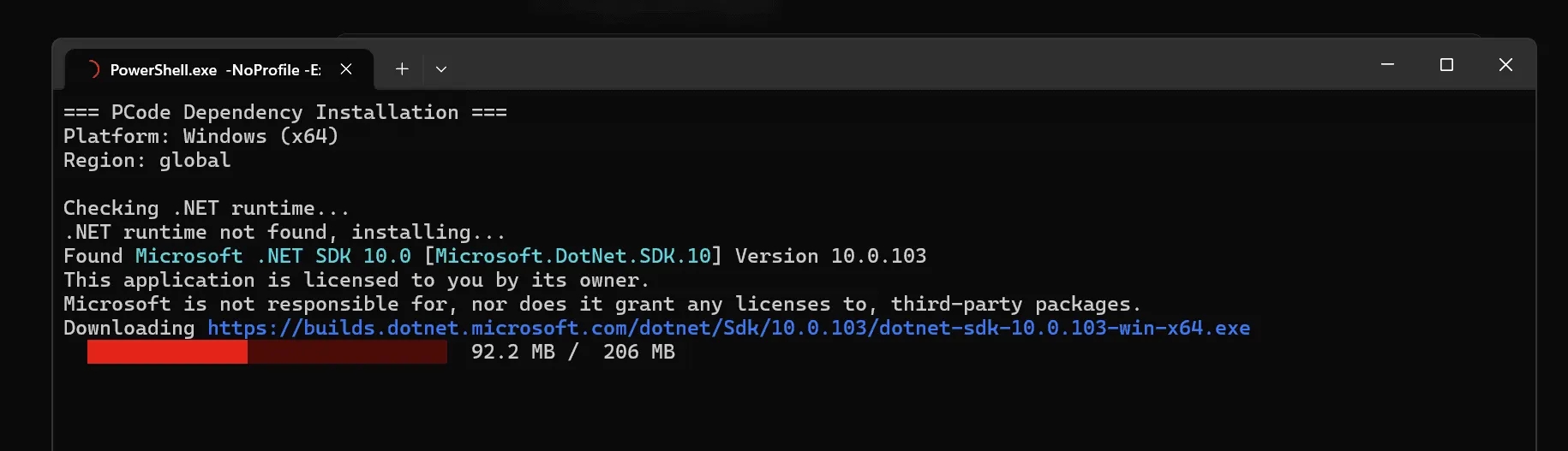 安装 .NET 运行时