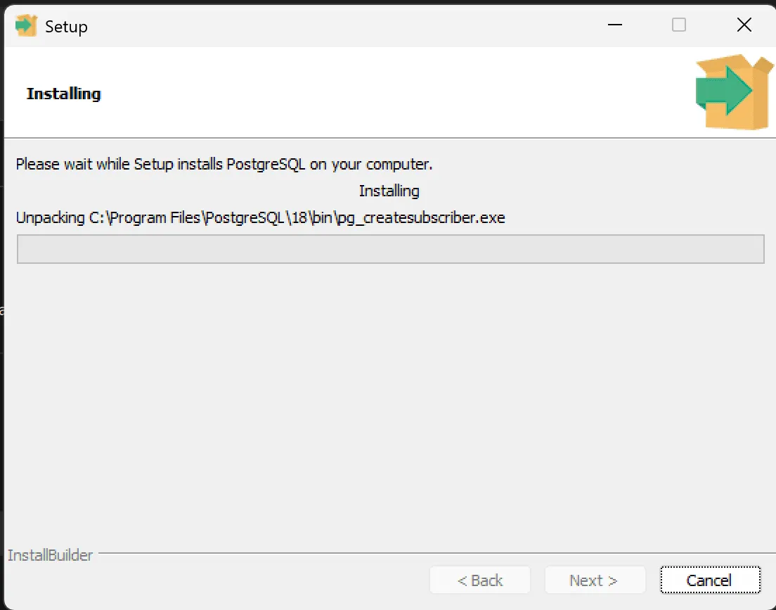 Installation Progress