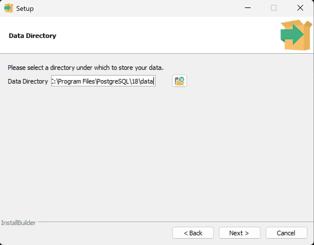 Choose Data Directory