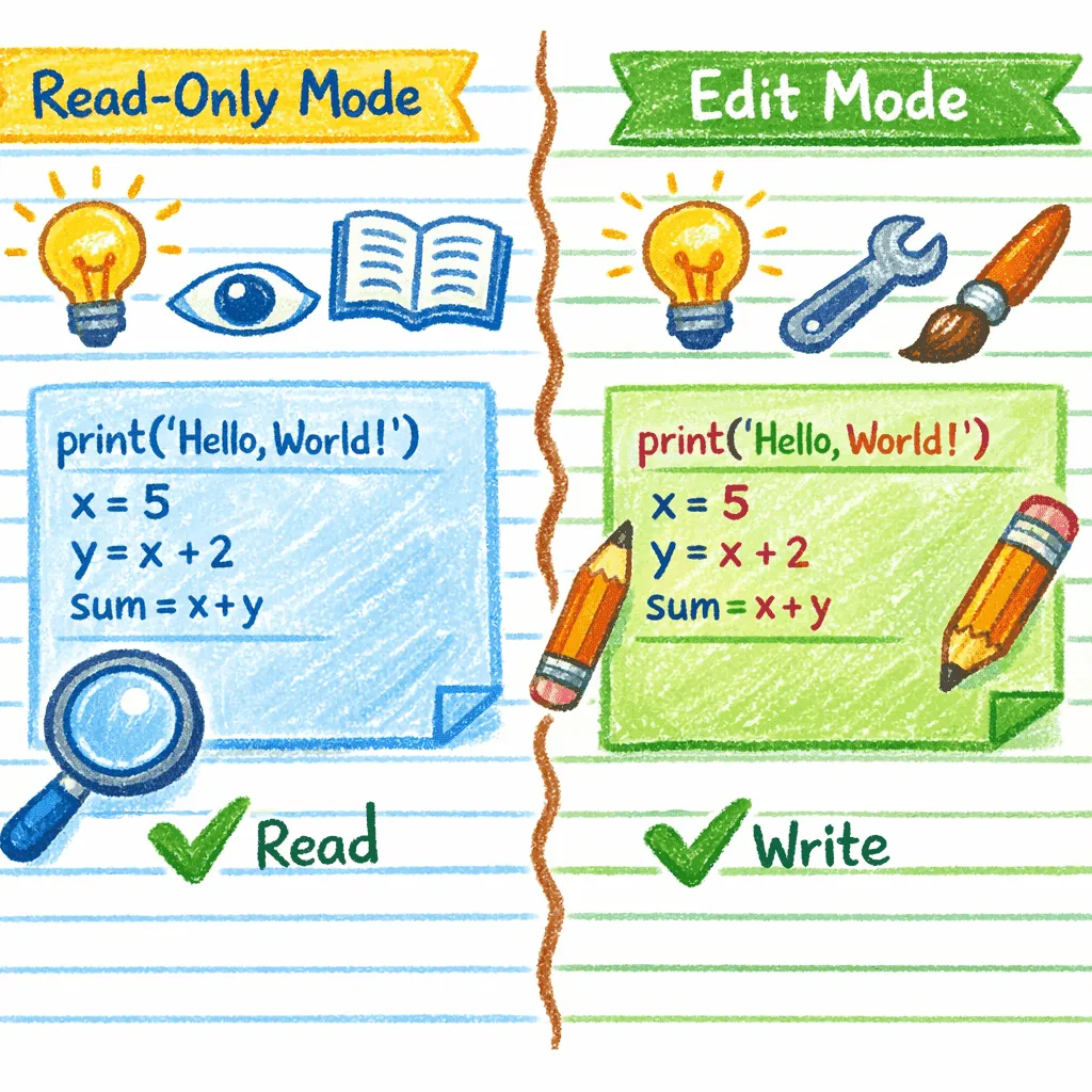 只读/编辑双模式示意图