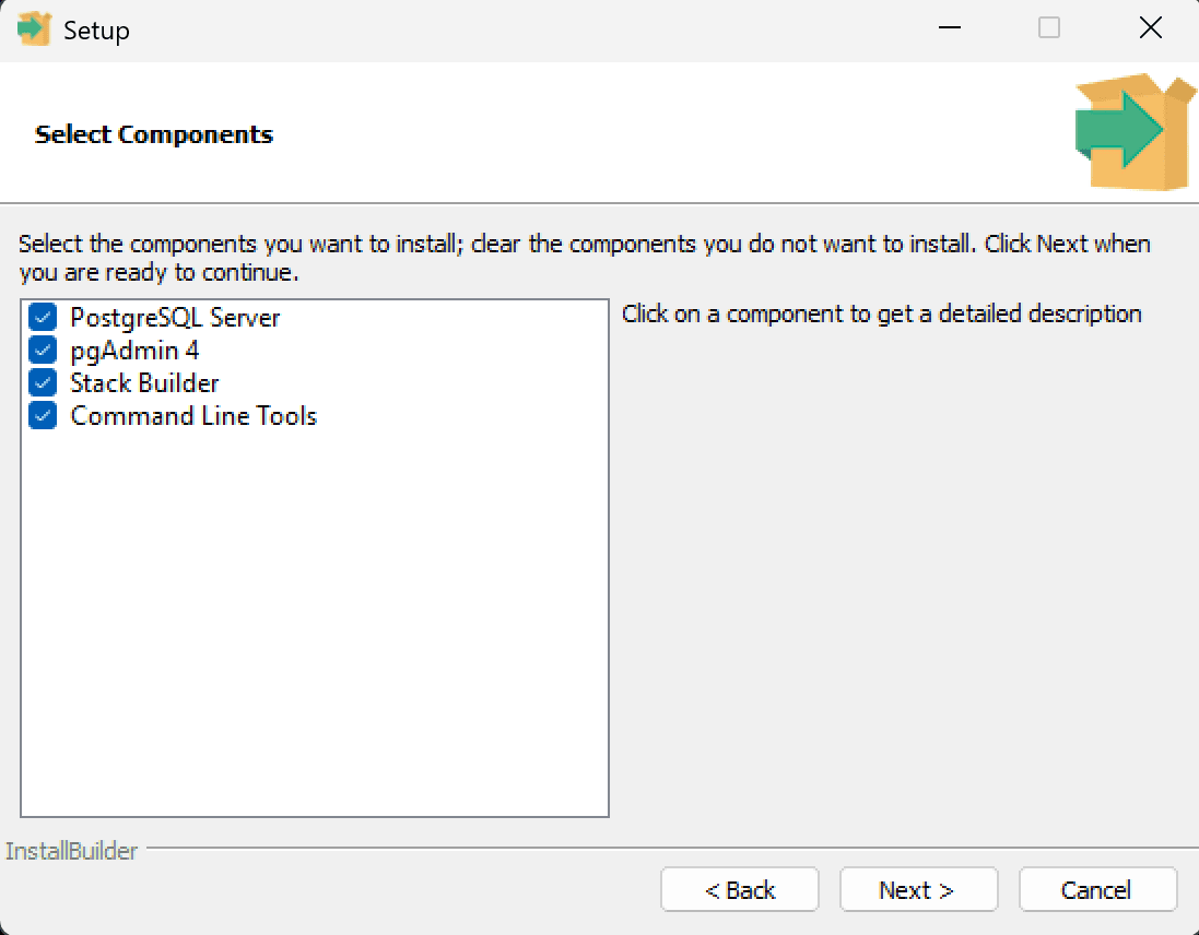 设置安装的内容